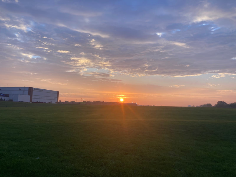 Sunrise over the Schaumburg Airport